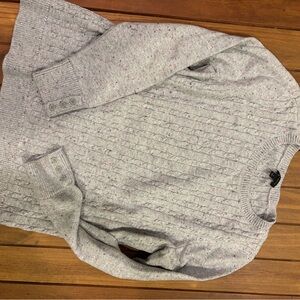 Gray Cable Knit Men's Sweater